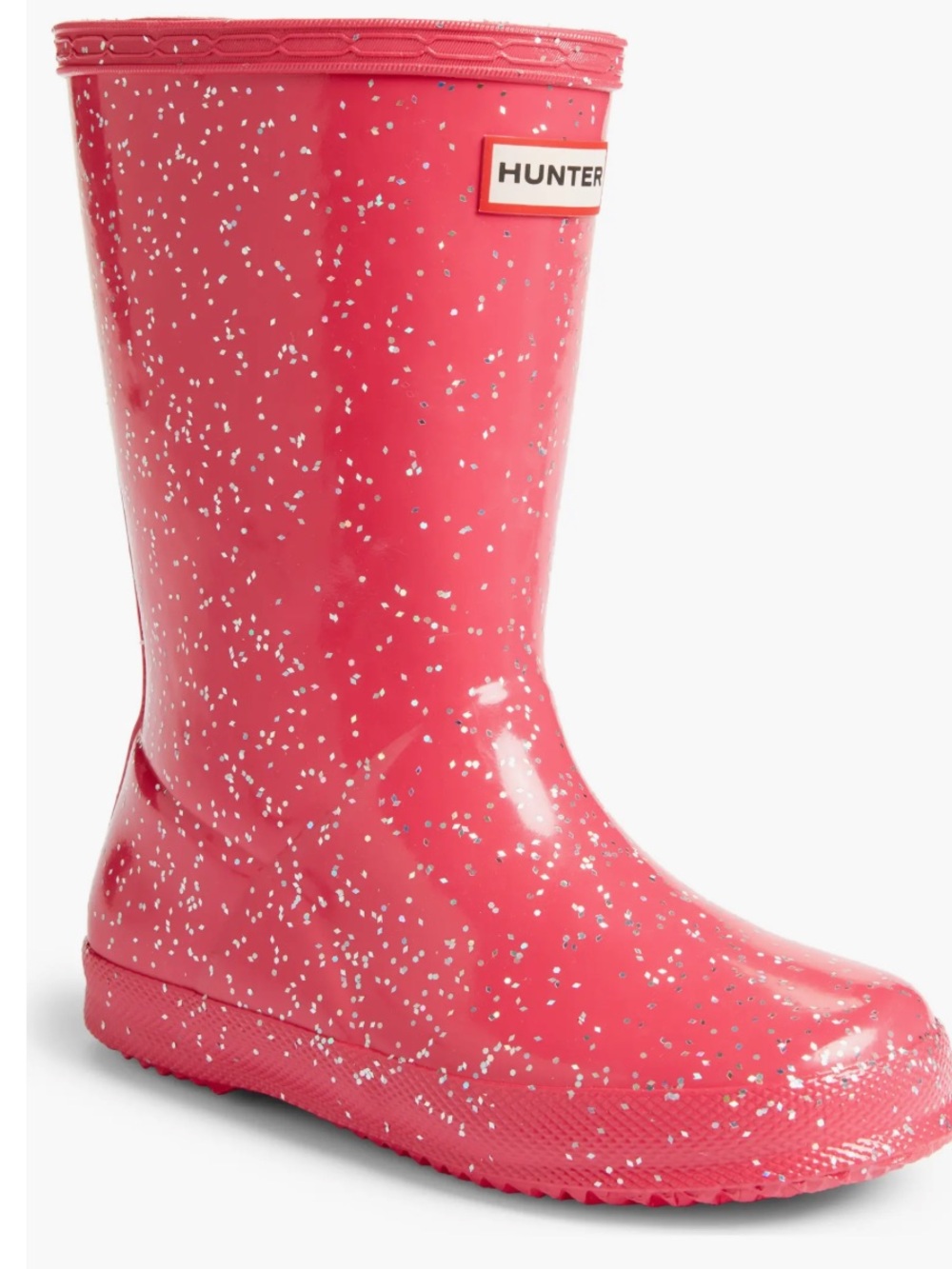 Hunter Kids' Thrift Pink Speckled Rain Boot